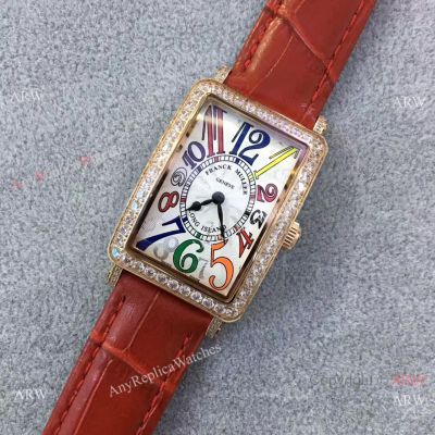 Replica Franck Muller Long Island Watch Gold Diamond Bezel